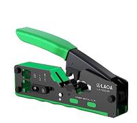 LAOA RJ45 Crimp Tool Network Tool Pass Through Ethernet Crimper for 8P8C/RJ45,6P2C/6P4C/6P6C,RJ11/RJ12,CAT5,5E,6,7