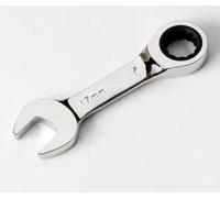Laoa Stubby Ratchet Combination Spanner Wrench 17mm, 72T Ratchet Crv Steel