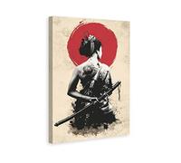 LAOAYI Japanese Geisha Samurai Art Painting Canvas Poster Wall Art Decor Print Picture Paintings for Living Room Bedroom Decoration 24x36inchs(60x90cm)