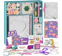 LAOESE 2-Pack Mega DIY Journal Kit - Gifts for Girls Ages 8 9 10 11 12 13 14 Year Old, Cool Birthday Gifts Ideas for Girls, Art & Crafts for Tween Kid, Teen Girl Trendy Stuff, Scrapbook & Diary Set