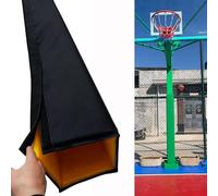 Laohucai 5.9 FT Square Pole Pad, Soft Padding to Wrap Around Pole, Foam Pole Protector Padding for Basketball/Basement/Playground/Garage Poles, 2.5cm Thick(Black,7.5"x7.5"(19x19cm))