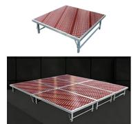 Laohucai Foldable Portable Stage Platform Riser for Events and Performances, 1322lbs Heavy Duty Stage Platform for Live Performances, Drum Throne, Keynote Speakers, Bars(128x128x30cm)