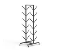 Laohucai Metal Boxing Gloves Drying Rack, Boxing Glove Storage Stand with Universal Wheels, Holds 10/12/14 Pairs of Gloves, Skateboard Rack, Snowboard Yoga Mat storage, Black(Holds 12 Pairs)