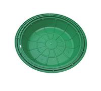 Laohucai Round Removable Recessed Manhole Cover, Invisible Manhole Cover and Base, Embedded Outdoor & Indoor Inspection Cover, Septic Tank Cover for Yard Lawn Garden Pavement School(50cm/19.7in)