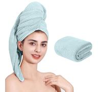 Laojbaba Microfiber Hair Towel Quick Dry Hair Drying Towel Blue 20x40 inches