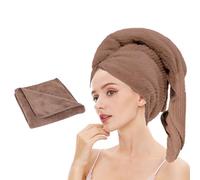Laojbaba Microfiber Hair Towel Quick Dry Hair Towel Hair Drying Towels Suitable for All Kinds of Hair Ultra Absorbent Long and Thick Hair 19X39inch Dark Brown (1pcs)