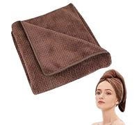 Laojbaba Microfiber Hair Towel Quick Dry Hair Towel Hair Drying Towels Suitable for All Kinds of Hair Ultra Absorbent Long and Thick Hair 19X39inch Dark Brown (1pcs)