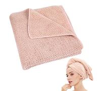Laojbaba Microfiber Hair Towel Quick Dry Hair Towel Hair Drying Towels Suitable for All Kinds of Hair Ultra Absorbent Long and Thick Hair 20X40inch Lotus Root Pink (1pcs)
