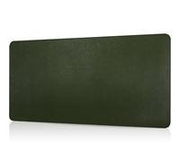 Laokiiy Desk Mat, Dual-Sided Desk Pad, Large Mouse Pad for Desk, Natural Cork & PU Leather Non-Slip Waterproof Desk Mats for Office and Home Army Green