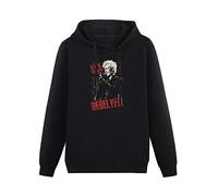 Laolaifu Men's Hoody Sweatershirt Billy Idol Rebel Yell Brick Wall Cotton Pullover Long Sleeve Hoody Sweatshirts Black M