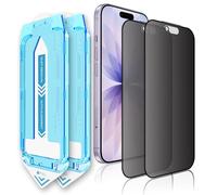 Laooteyy Frosted Anti-Spy Tempered Glass Screen Protector, Electroplated Anti-Blue Light, HD Anti-scratch Privacy Protection, Dust Removal Space Design (17 Pro Max)