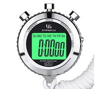 LAOPAO Metal Stopwatch with BackLight, 2 Memories 1/100 Seconds Precision | Alarm Clock, Time, Luminous Function, Mute Mode, Waterproof, for Coach Referee Outdoor Sports Running