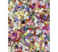 Laopottbeads One Pound Assorted Glass Beads for Jewelry Making, 2-16mm Colorful Crystal Beads for Bracelets, Crafts, DIY Art, Bulk Jewelry Making Supplies