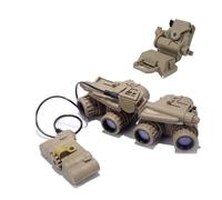 LAOPPOIKI 18 Night Vision Goggles Dummy Model with NVG Mount for PVS15/PVS18 - Tactical Helmet Prop for Cosplay, CS Games, and Military Training (Tan)(Tan)