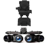 LAOPPOIKI 18 Night Vision Goggles Dummy Model with NVG Mount for PVS15/PVS18 - Tactical Helmet Prop for Cosplay, CS Games, and Military Training (Tan)(Black)