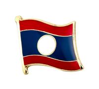Laos Flag Enamel Metal Pin Badge Diplomat Lapel