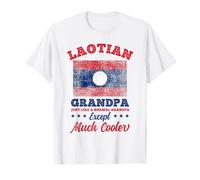 Laos Flag Fathers Day Laotian Grandpa Value Graphic T-Shirt
