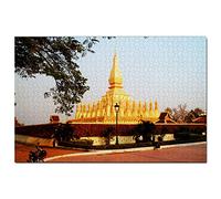 Laos Golden Pagoda Vientiane Jigsaw Puzzle 200 Piece Game Artwork Travel Souvenir 35x25CM