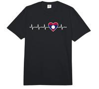 Laos Heartbeat Laotian Flag Heart Southeast Asia Travel Comfort Colors Adult Heavyweight T-Shirt