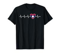 Laos Heartbeat Laotian Flag Heart Southeast Asia Travel T-Shirt