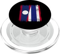 Laos Thailand Half Flag Lao Thai Roots PopSockets PopGrip for MagSafe