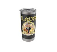 Laotian 3 Headed Elephant Erawan Buddhist Laos Stainless Steel Insulated Tumbler
