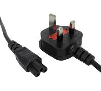 Laotop Power Cable BS-1363 toUK 3 Pin C5 Clover leafCompatible with Acer, Dell, HP, Sony, Delta, Lenovo, ThinkPad, IdeaPad, Yoga, Edge, Asus Rog, Trio, LG (1 METER LAPTOP CABLE)