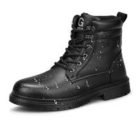 LAoutun Steel Toe Cap Boots Slip on Work Boots Lightweight Waterproof CE Certified Safety Shoes Men Work Shoes Construction Safety Footwear Fashionable Protective Working Boot