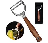 Laoxiongtou Professional Vegetable Peeler,Peelers For Kitchen Ultra Sharp 304 Stainless Steel Durable Blade,Quick Peeling Apple Carrot Potato Peelers,Ergonomic Natural Non-Slip Wooden Handle