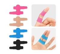 LAOYEFACAI 12 bandes adhésives sportives pour les doigts Découpe précise Bande velcro double Bande extensible en coton respirant pour soulager la douleur Soutien articulaire