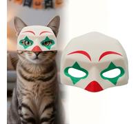 LAOYEFACAI Clown Cat Masks Cat Mask Bat & Clown Motif Funny Pet Mask for Cats and Small Dogs Halloween Party Costume Puppy Role Play Masks (XC)