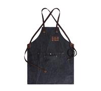 LaoZan Adjustable Straps Unisex Canvas Apron Waterproof Garden Work Apron Multiple Pockets Craft Workshop Craftsman Tool Apron (As the picture#1, 83 * 68cm)