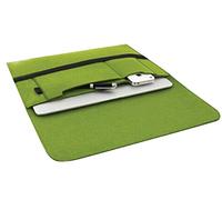 LaoZan Felt Briefcase Laptop Sleeve Notebook Computer Case Ultrabook Tablet Briefcase with pockets for Macbook/Ultrabook Netbook 17" Green