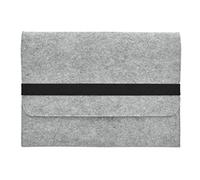 LaoZan Felt Briefcase Laptop Sleeve Notebook Computer Case Ultrabook Tablet Briefcase with pockets for Macbook/Ultrabook Netbook 17" Light Gray