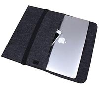 LaoZan Felt Briefcase Laptop Sleeve Notebook Computer Case Ultrabook Tablet Briefcase with pockets for Macbook/Ultrabook Netbook 14" Dark Gray