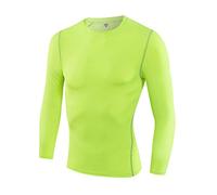 LaoZan Men's Long Sleeve Compression T-Shirt Compression Base Layer Top Skin Fit Shirt Green L