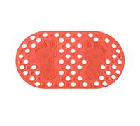 LaoZan Solid Color Anti-slip Shower Big Hole Mat Anti-Bacterial Safety Bath Suction Mat for Shower Tub (Orange,68 * 37 cm)