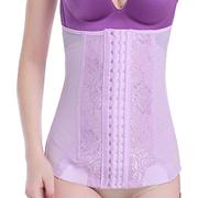 LaoZanA Waist Trainer Corset Weight Loss Sport Body Shaper Tummy Control Fat Burner Girdle Shapewear Purple S