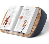 Lap Beanbag Book Stand for Reading, Comfortable Pillow Book Holder for Sofa, Bed, Desk, Hands-Free, Minimize Neck Strain, Gift for Book Lovers, Compatible with Laptop and Tablet (Gray)