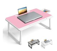 Lap Desk, Bed Table with Drawer, for Laptop, Reading, Writing, Eating & Watching Movies on Bed, Sofa, or Floor, Office and Home (Red)
