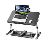 Lap Desk, SAIJI Bed Table, Thick Stable Feet, Height and Angle Adjustable, Enough Mouse Space, up to 17'' Laptop, for Homeoffice, Breakfast, Study (Black, 52 * 30cm)