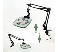 Lap Embroidery Stand - Folding Cross Stitch Hoop Holder, 360° Rotated Embroidery Frame Stand (Black)