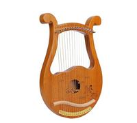 Lap Harp 16 Metal Strings Lyre Harp Engraving Phonetic Symbols for Easy Identification Suitable as a Wedding Gift, Birthday Gift(A5)