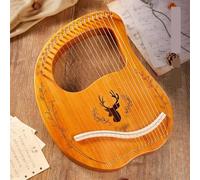 Lap Harp Rounded Edge Design, Comfortable to Hold Lyre Harp Suitable for Musicians Suitable for Music Enlightenment(21-string-A- Log)
