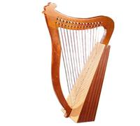 Lap Harp Rounded Edge Design, Comfortable to Hold Lyre Harp Suitable for Musicians Suitable for Music Enlightenment(15-string- Harp- Coffee)