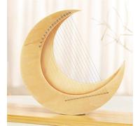 Lap Harp Suitable for Music Enlightenment and Music Teaching Lyre Harp 15 Metal Strings Gifts for Family and Friends(Original Wood)