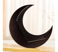 Lap Harp Suitable for Music Enlightenment and Music Teaching Lyre Harp 15 Metal Strings Gifts for Family and Friends(Black)