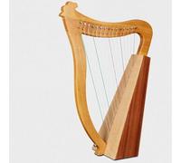 Lap Harp Tuning Wrench Cleaning Cloth Instruction Manual, Lyre Harp Mahogany Mini Harp Travel Portable(15-string)