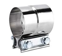 Lap Joint Exhaust Band Clamp, Akozon 2.5in Stainless Steel Universal Car Exhaust Pipe Clamp Lap Joint Band U Shape