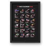 Lap Legends 2026 Race Schedule Print in A4 Black Frame- Gift For F1 Fans
